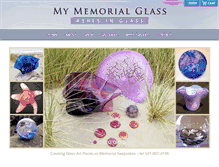 Tablet Screenshot of mymemorialglass.com